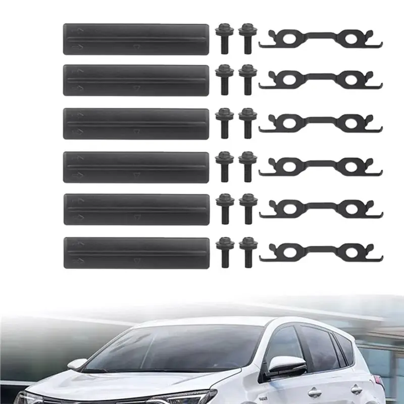 For Toyota FJ Cruiser 07- 14 Prado Lexus 6Pcs Roof Drip Rack Removal Cover Bolts Bracket Clip Kit 75596-35020 75596-35030