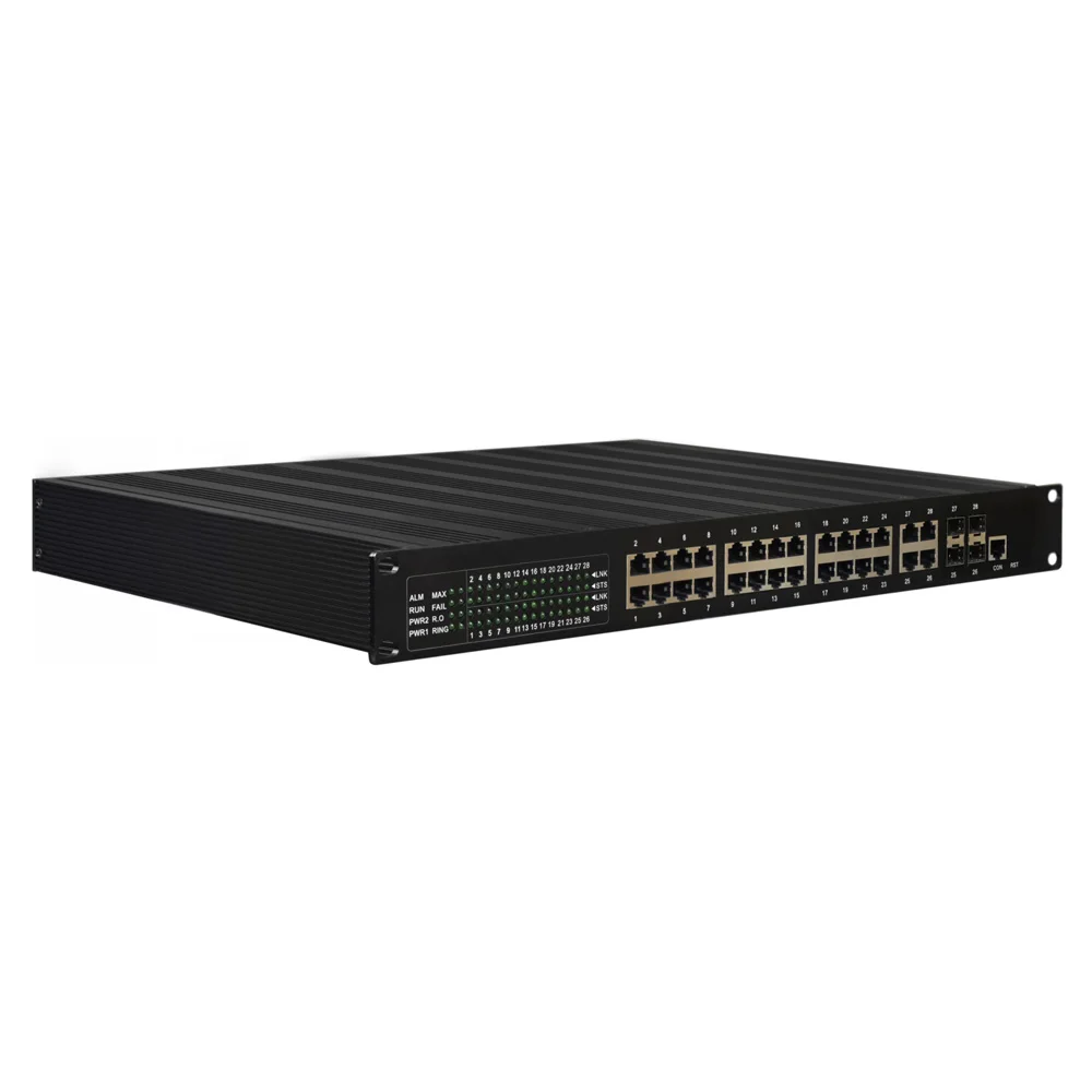 

Высококачественный 24-портовый Gigabit Ethernet для стойки + 4-портовый управляемый промышленный коммутатор SFP/Ethernet