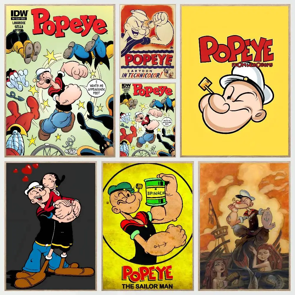 Popeye The Sailor Poster Self-adhesive Art Waterproof Paper 