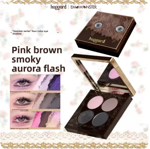 

Haggard Eyeshadow Plate Smoked Powder Brown Matte Glitter 4-Color Eyeshadow Longwear Shadows Palette With Transitional Shades