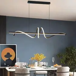 Moderne Led Hanglampen Kroonluchter Gold Wave Lampadario Lamp Ecg Dinning Room Slaapkamer Livingroom Keuken Opknoping Hanglamp