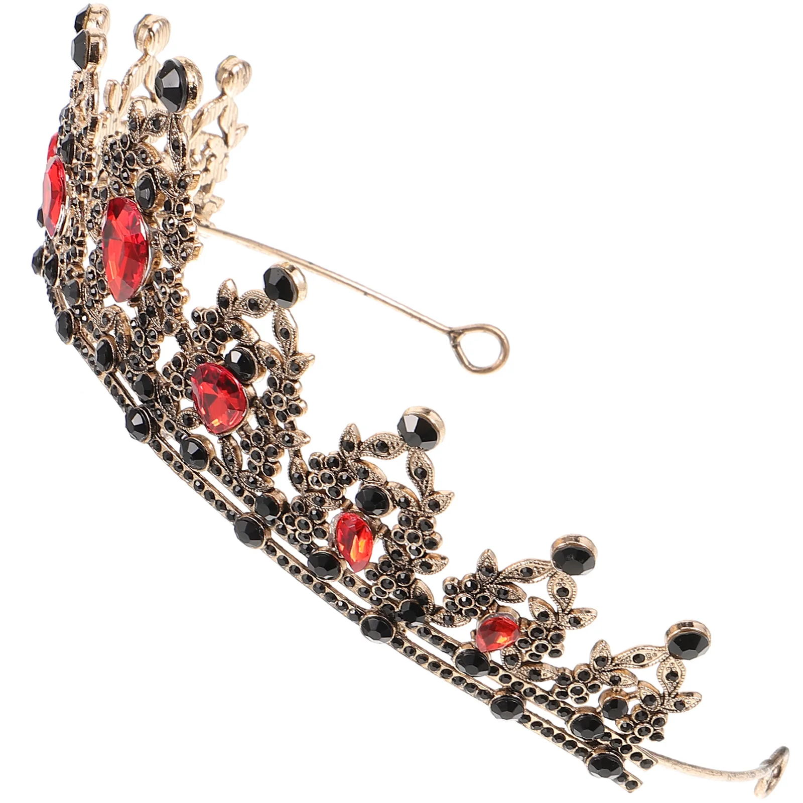 

1pc Rhinestone Crown Women Hair Vintage Large Crown Unique Glittering Jewelries Wedding
