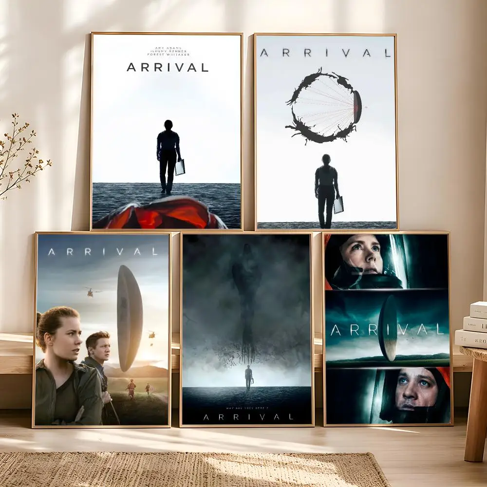 Movie A-Arrival Painting Calligraphy Vintage Aesthetic Poster Canvas Print Trendy High-Fashion Wall Decor