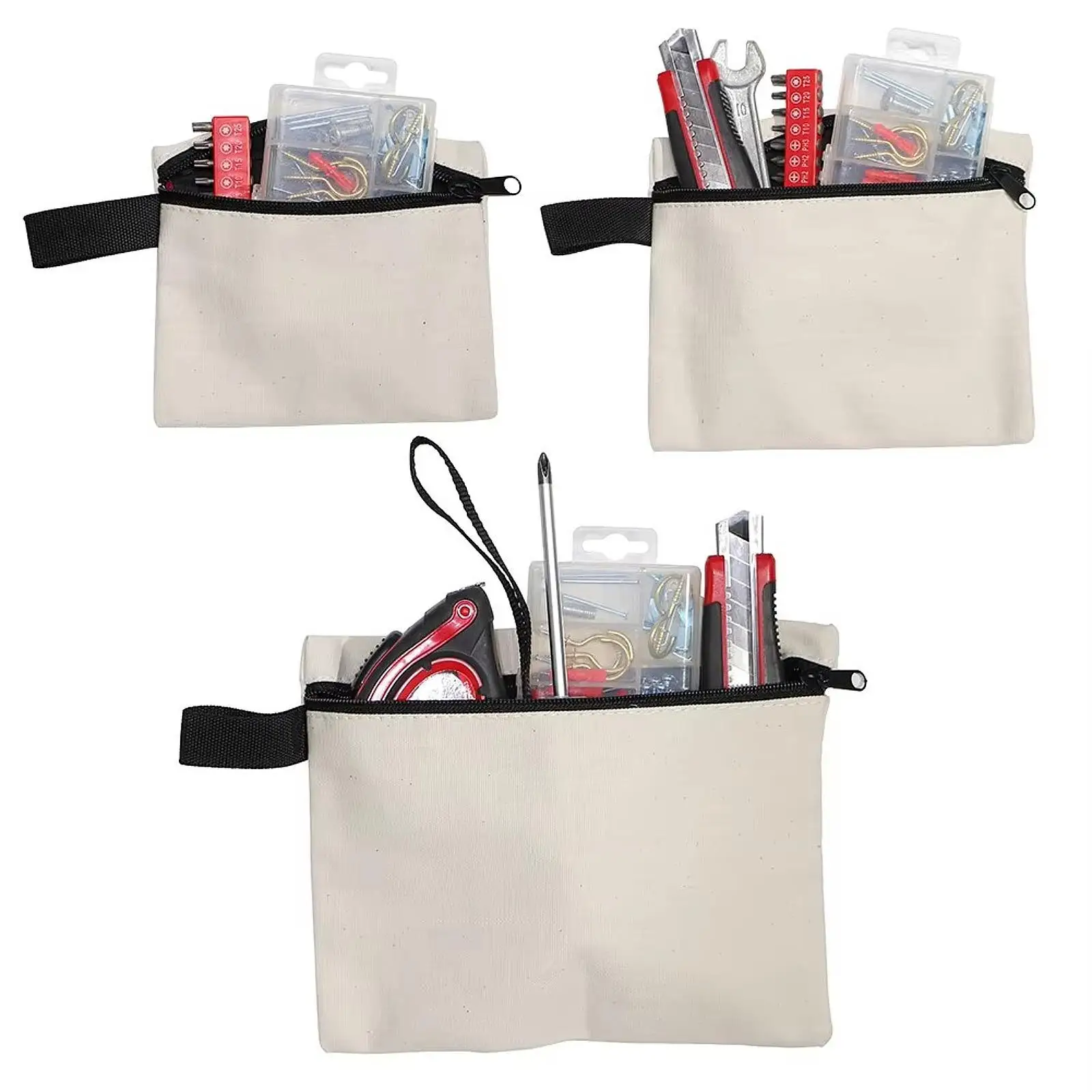 

Tool Tote Bag Organizer Pouch Pocket with Loop Handbag Carrier for Spanner Hand
