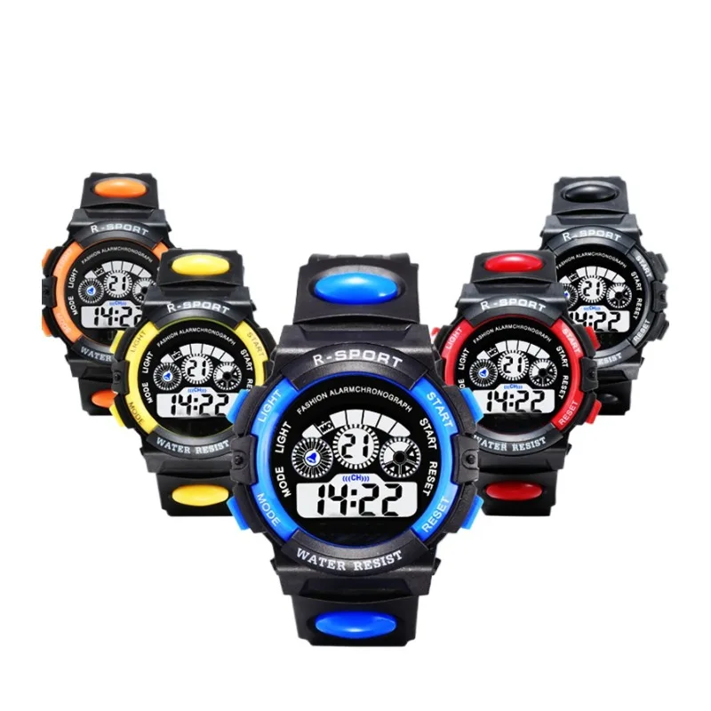 

New Childhood Boy's Digital Watch Waterproof Sports Electronic Watch with Luminous Display, Running Timer, Alarm Clock