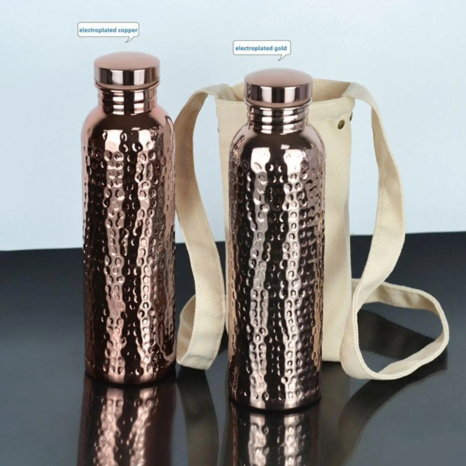 27 Unzen Kupfer-Wasserflasche, isolierter Trinkkrug, tragbarer, auslaufsicherer Becher für Hydratation, Fitnessstudio, Arbeit, Outdoor, Camping, Sport, Wasserbecher