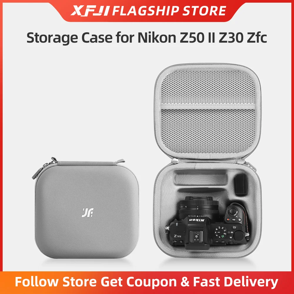 XFJI Travel Carrying Case for Nikon Z50 II Z30 Zfc Organizer