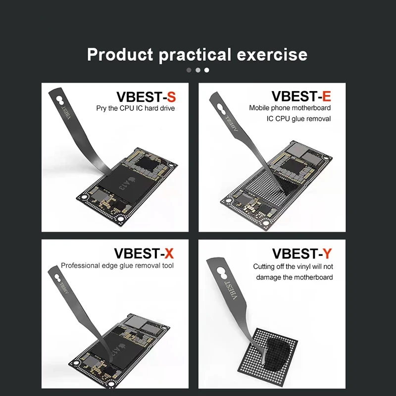 Manico a doppio scopo con coltelli da 4 pezzi coltello da taglio artigianale per iPhone Mobile CPU Chip BGA rimuovi strumento riparazione coltello leva