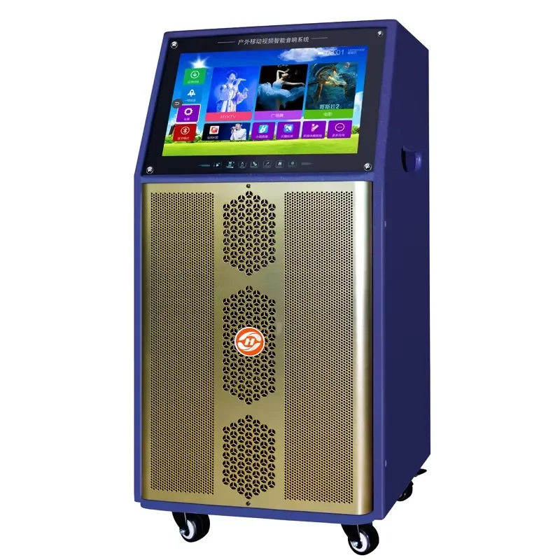 for 12 Inch Trolley Speaker System with Touch Display Screen RGB LED Lighting for Built-in Battery