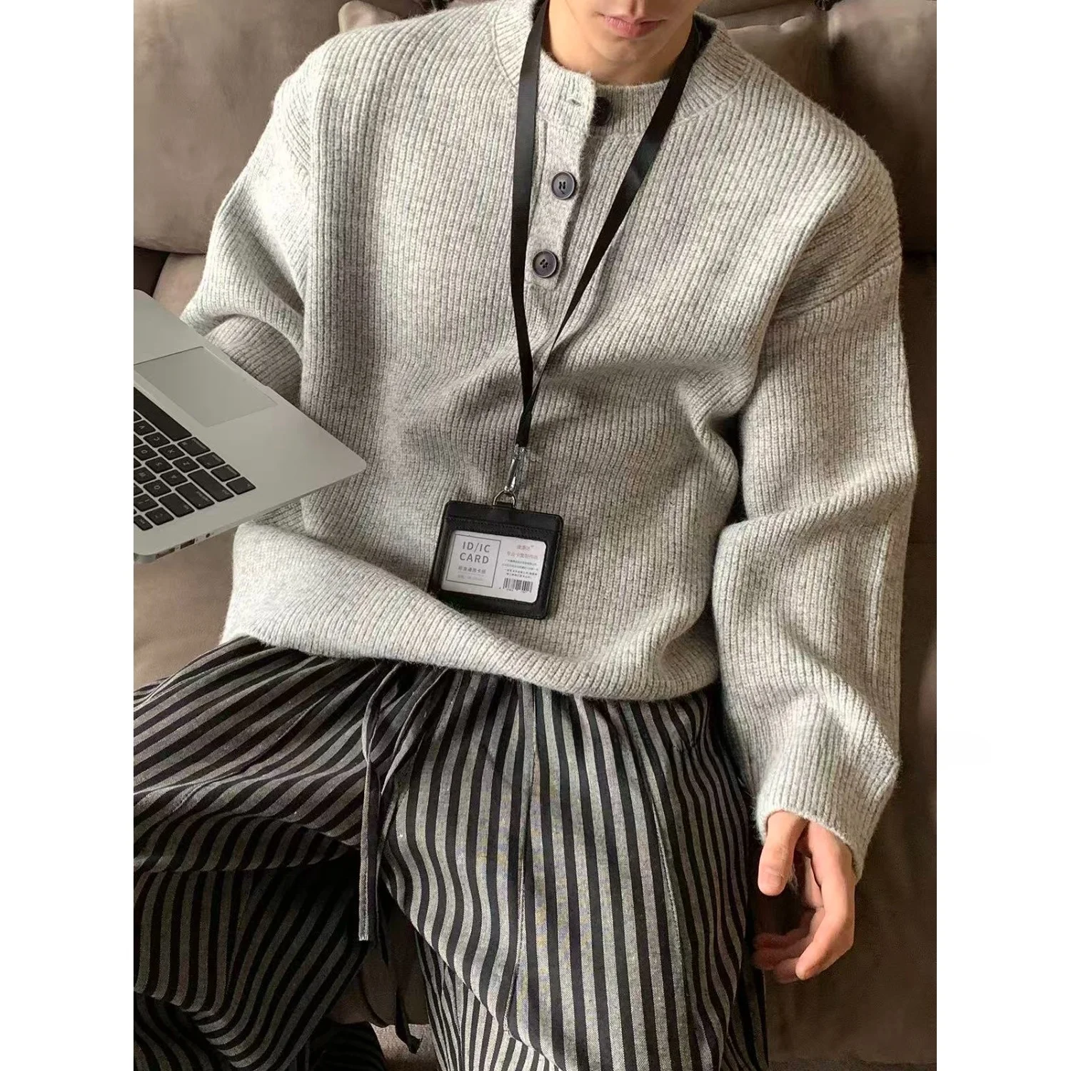 Men's Large Size Kn…