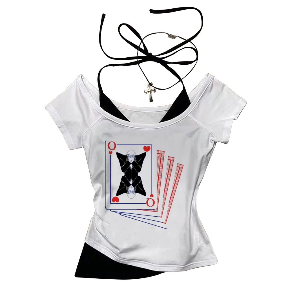 Joost Klein cropped top shoujo kawaii harajuku manga alternative  tshirt gyaru scene  jojifuku cheap clearance sales