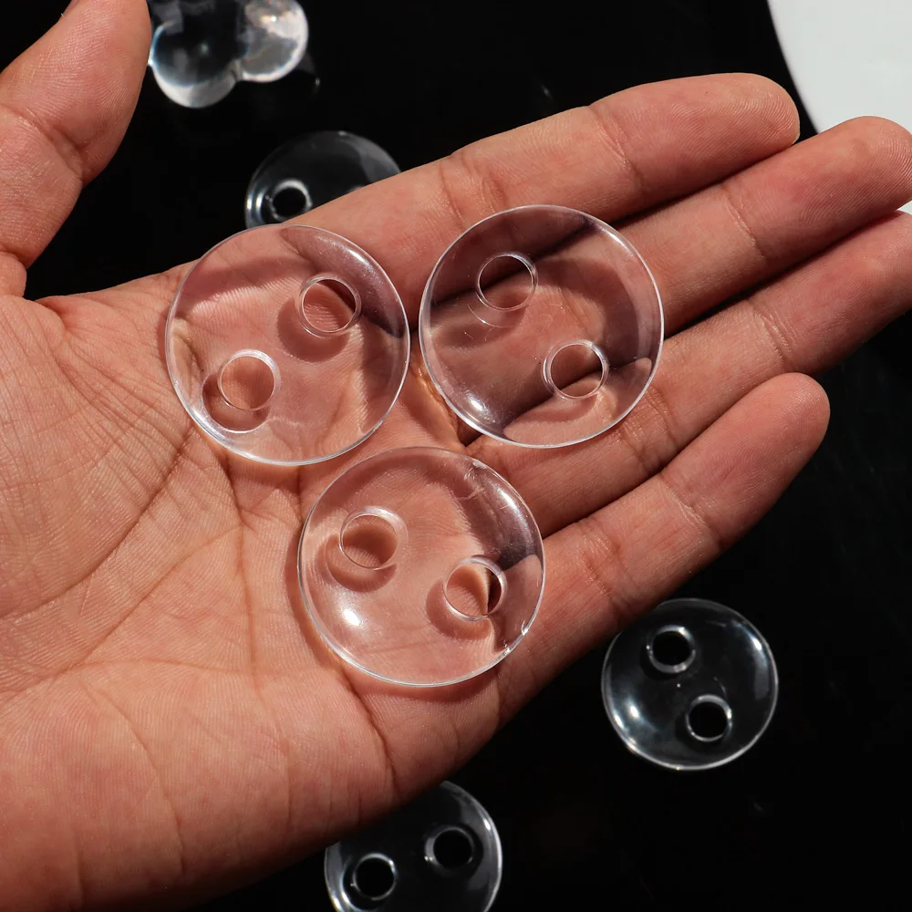 

10pcs Clear Acrylic Circle Coffee Bean Link Round Pig Nose Bead Connector for Making Jewelry DIY Bracelet Necklace Accessories