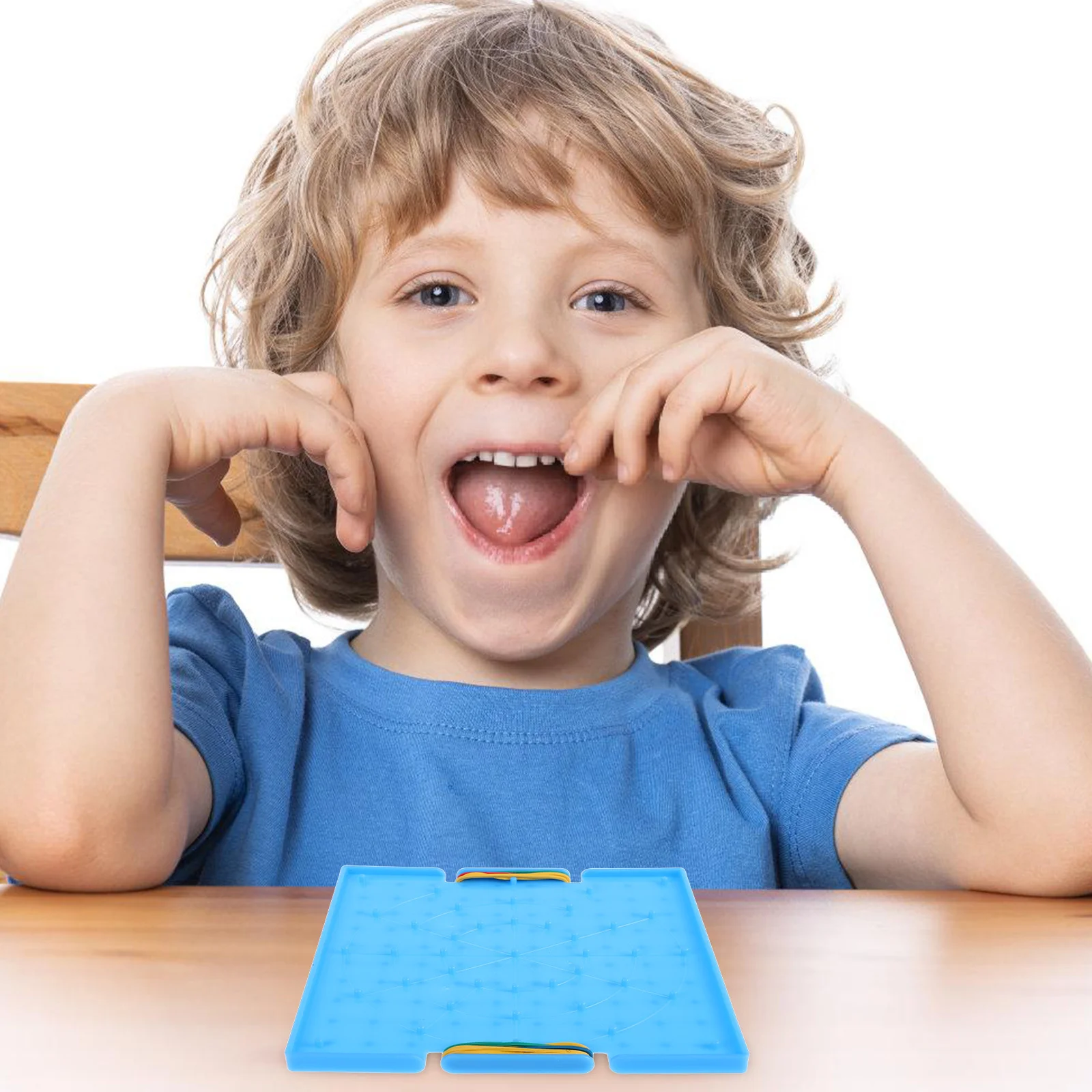 1 Stück Schüler-Steckbrett Doppelseitiges Mathematik-Geoboard Aktivitätsset für Kinder Klassenzimmer Heimschule Lernspiel Steckbrett-Organizer