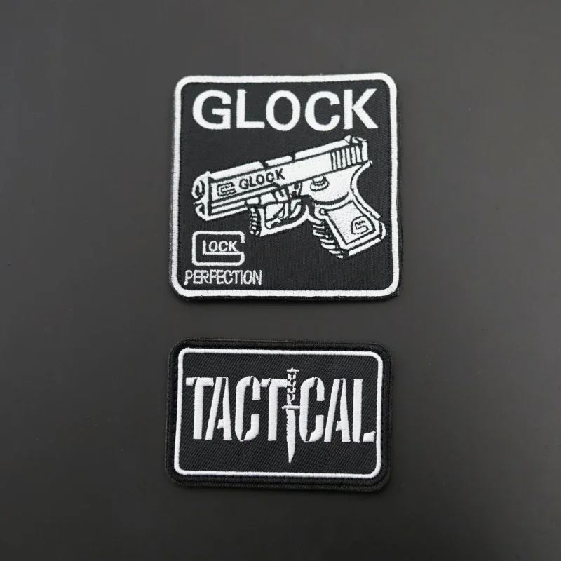 GLOCK Embroidered Hook&Loop Patches Tactical Armband Backpack Hats Decorative Sticker Morale Badge