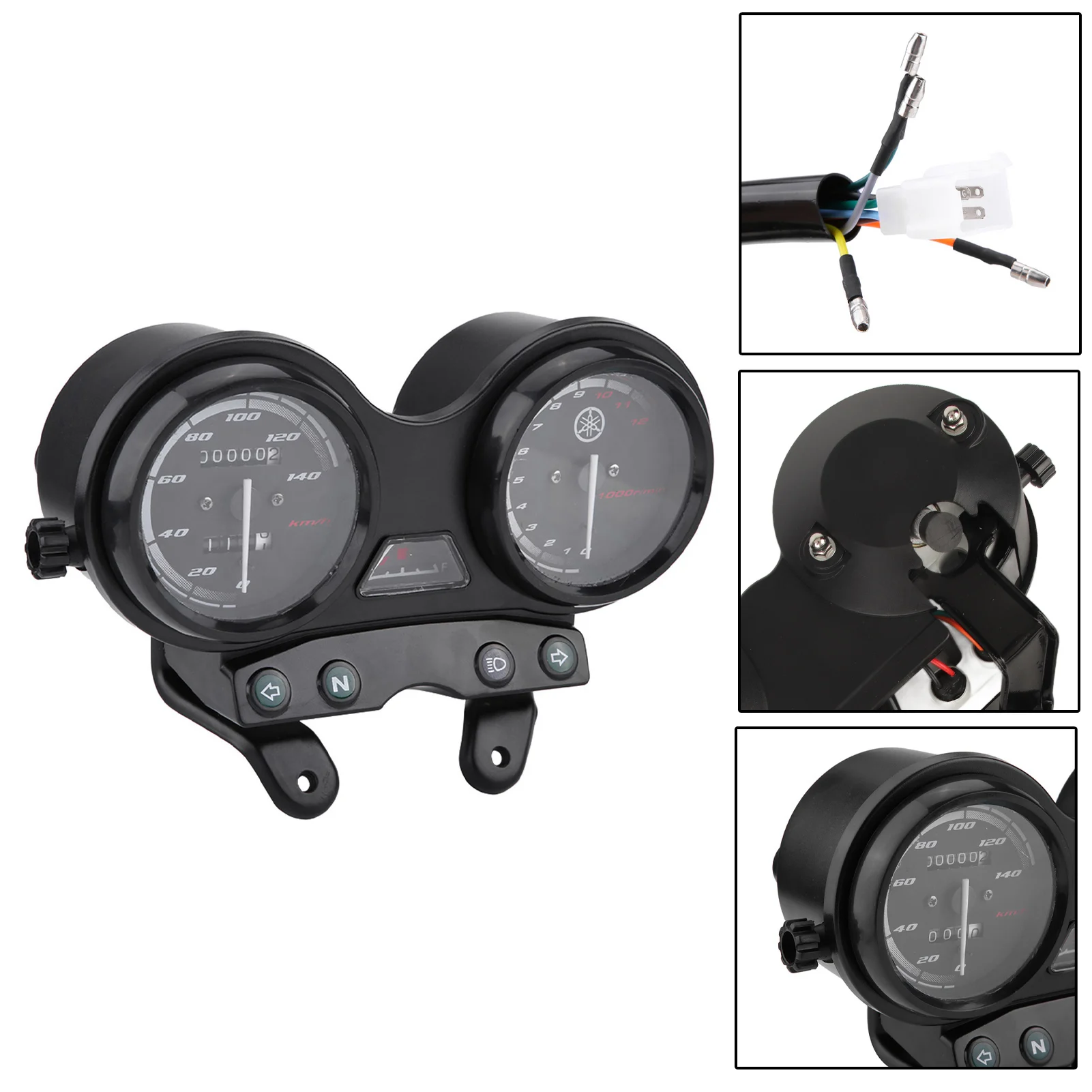 DC 12V Motorcycle Motorbike 12000RPM LCD Odometer Speedometer Fit for YBR 125