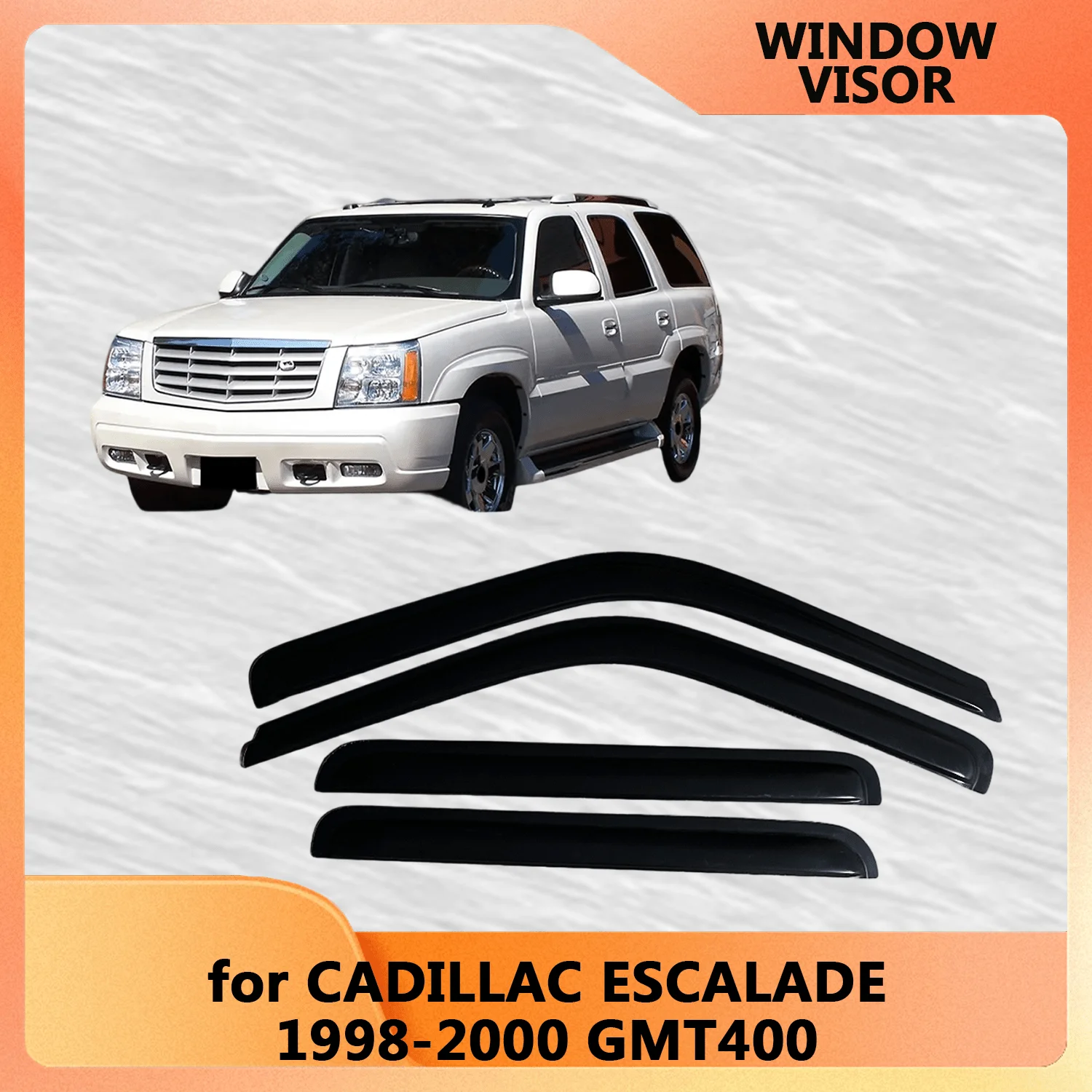 

Оконный козырек для CADILLAC ESCALADE 1998 1999 2000, ветрозащитные дефлекторы, защита от дождя, дверной козырек, оконный козырек, автомобильные аксессуары