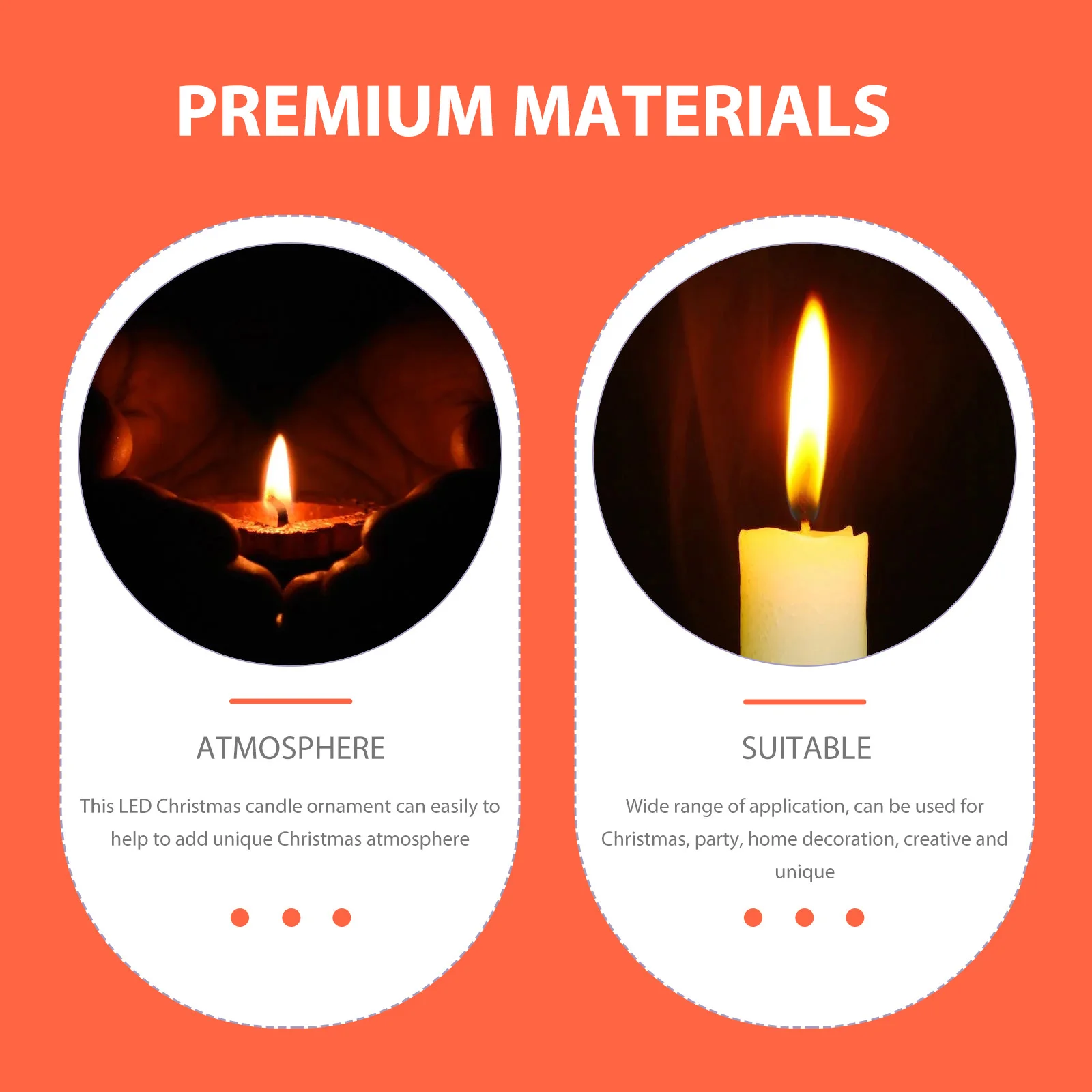 

4Pcs Christmas Flameless Candles LED Lights Operated for Party Home Desktop Ornament Night Light Christmas