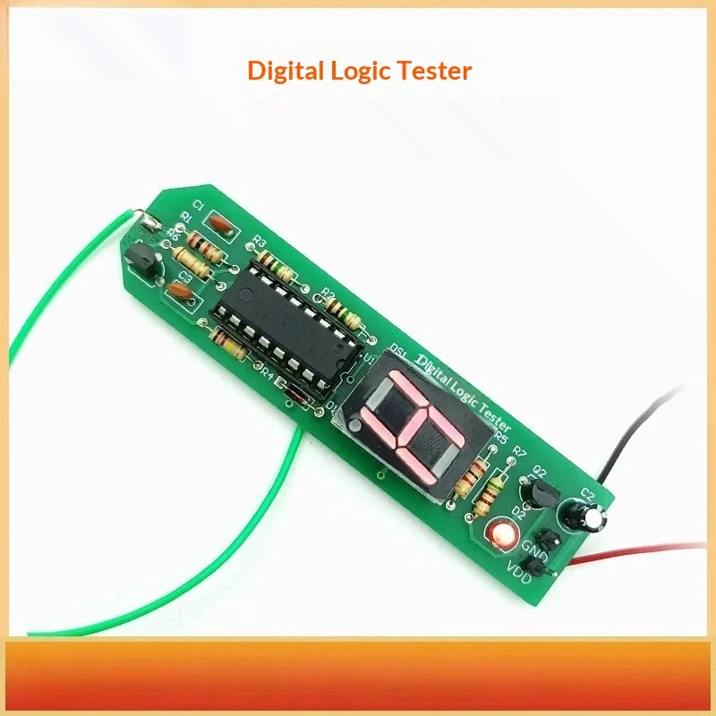 Digital LED logic pen electronic kit, high and low level test circuit welding practice board DIY electronic spare parts