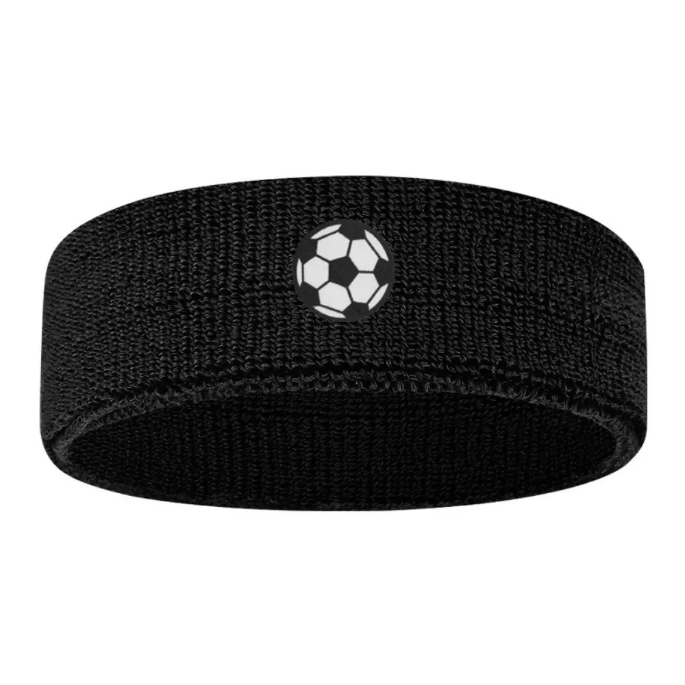 Sweat Absorbing Cartoon Sports Headband Polyester Soccer Printed High Elasticity Sweatband Wicking Fashion