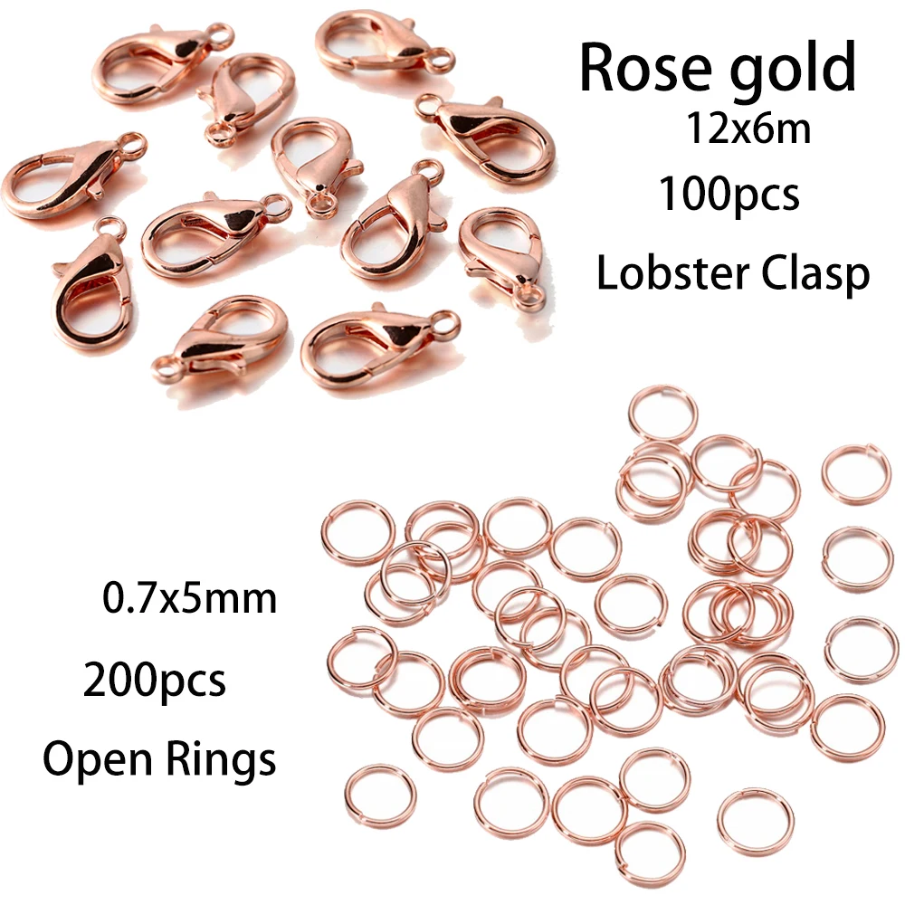 200pcs Rings & Clasps Set for DIY Jewellery Making Kit