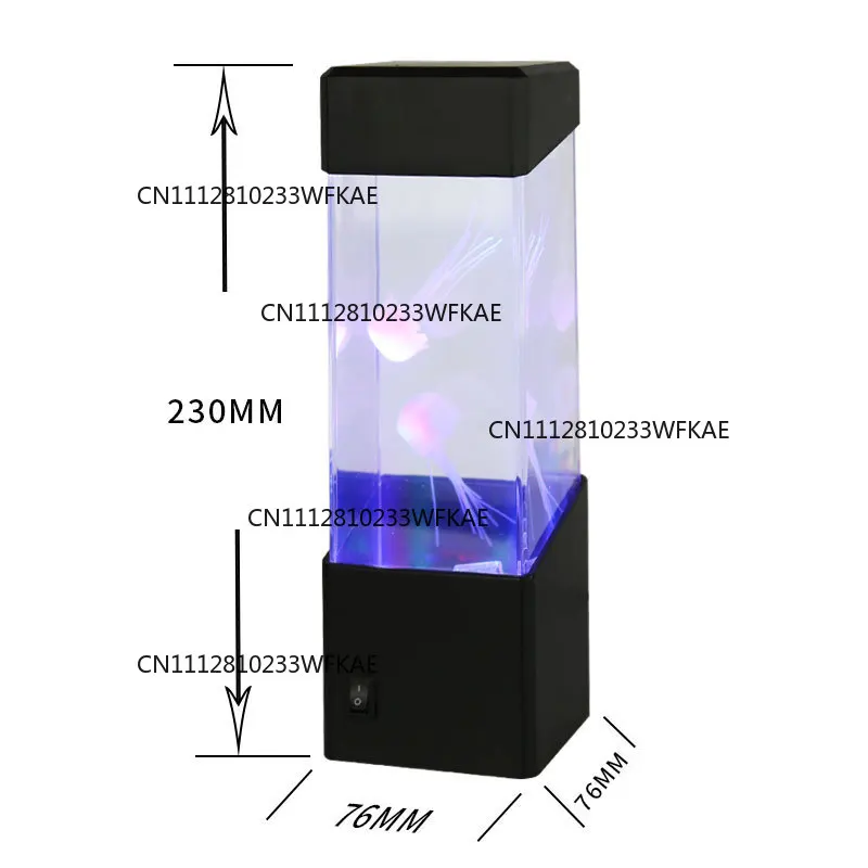 Jellyfish aquarium, colorful color-changing electronic pet simulation fish tank, creative home gift toy viewing