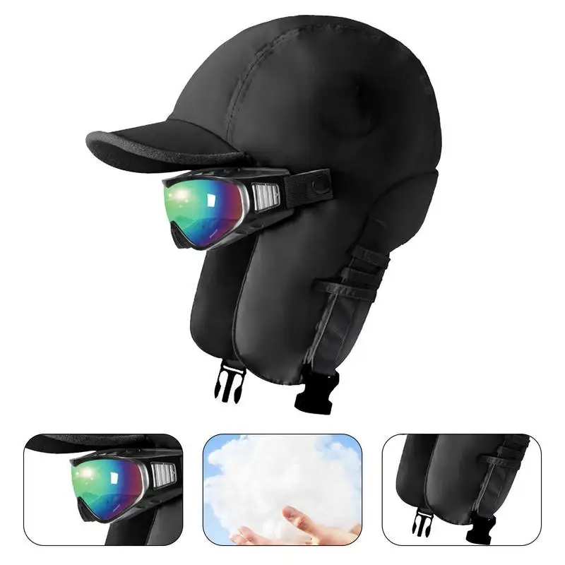 Men Trapper Hat Winter Hat With Flaps Ski Hat Waterproof Effect For Hiking Light And Warm For Dog Walking Horse Riding