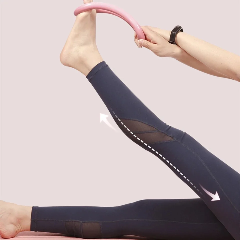 Cerchio yoga Pilates Anello elasticizzato Home Donna Attrezzatura per il fitness Massaggio fasciale Allenamento del corpo Esercizio Strumento di