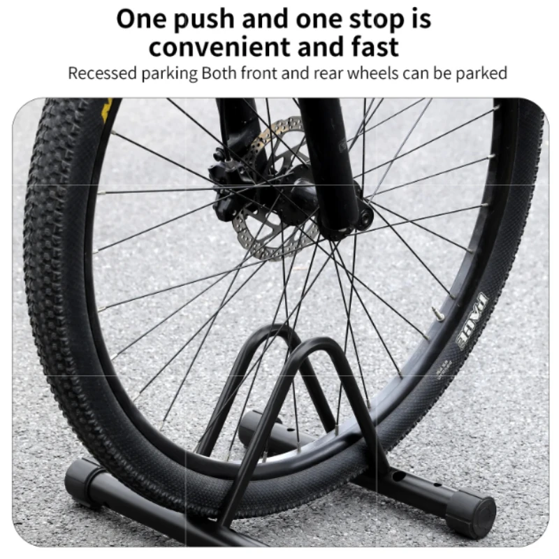 Floor-standing Bike Storage Rack Durable Adjustable Universal Bicycle Carrier Portable Metal Bike Repair Stand