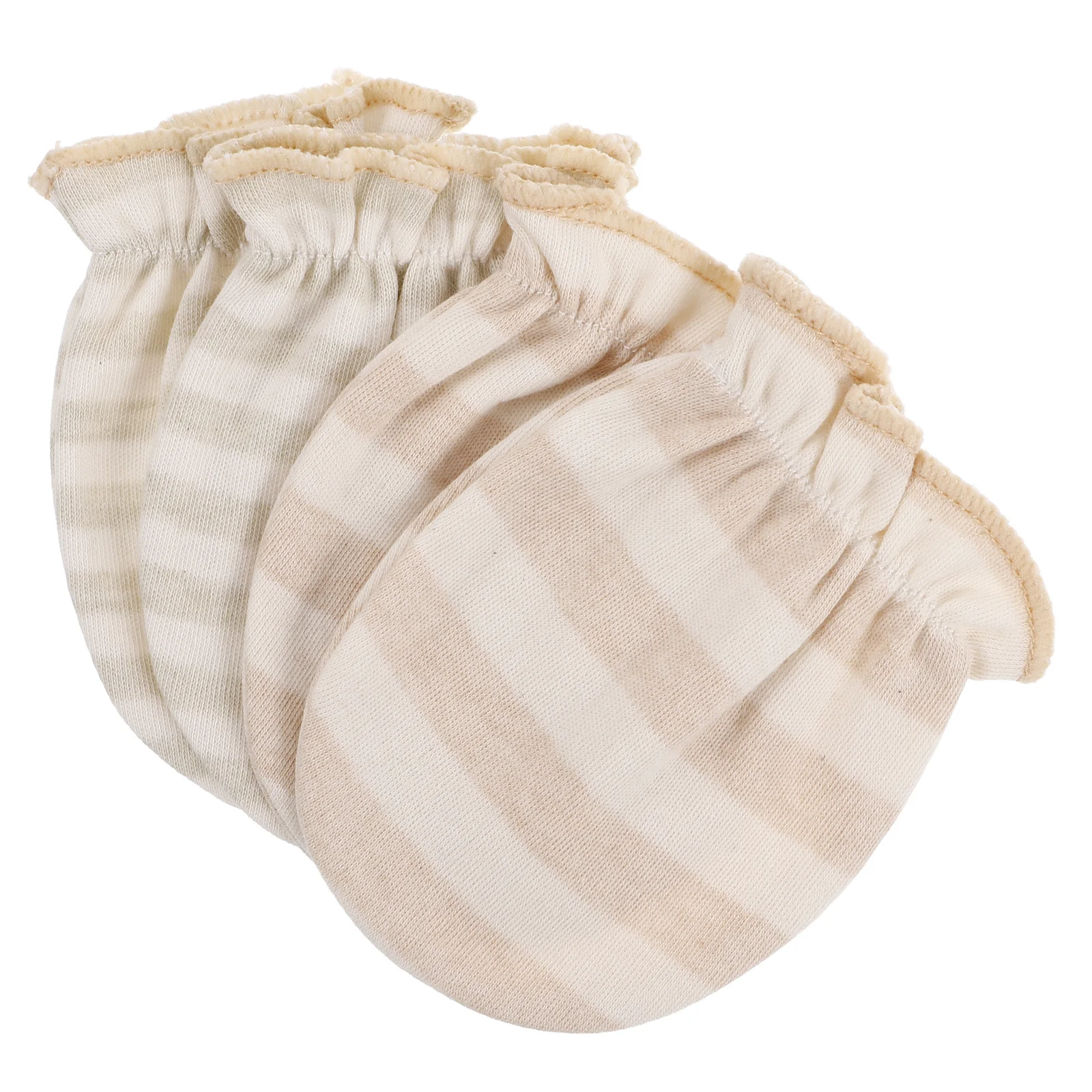 

2Pairs Baby Hand Protection Mittens Breathable Cotton Newborn Soft No Scratches Infant Protective Gloves Protective Hand Mittens