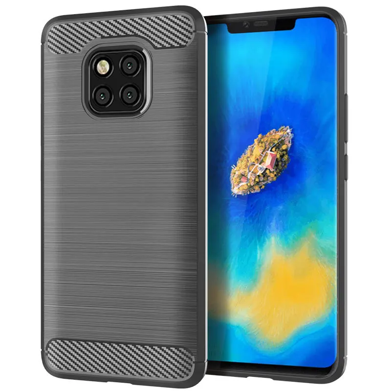 Carbon Fiber Shockproof Case For Mate 20Pro mate 20 pro Silicone Case for Huawei Mate20 pro Bumper Back Cover Coque Fundas