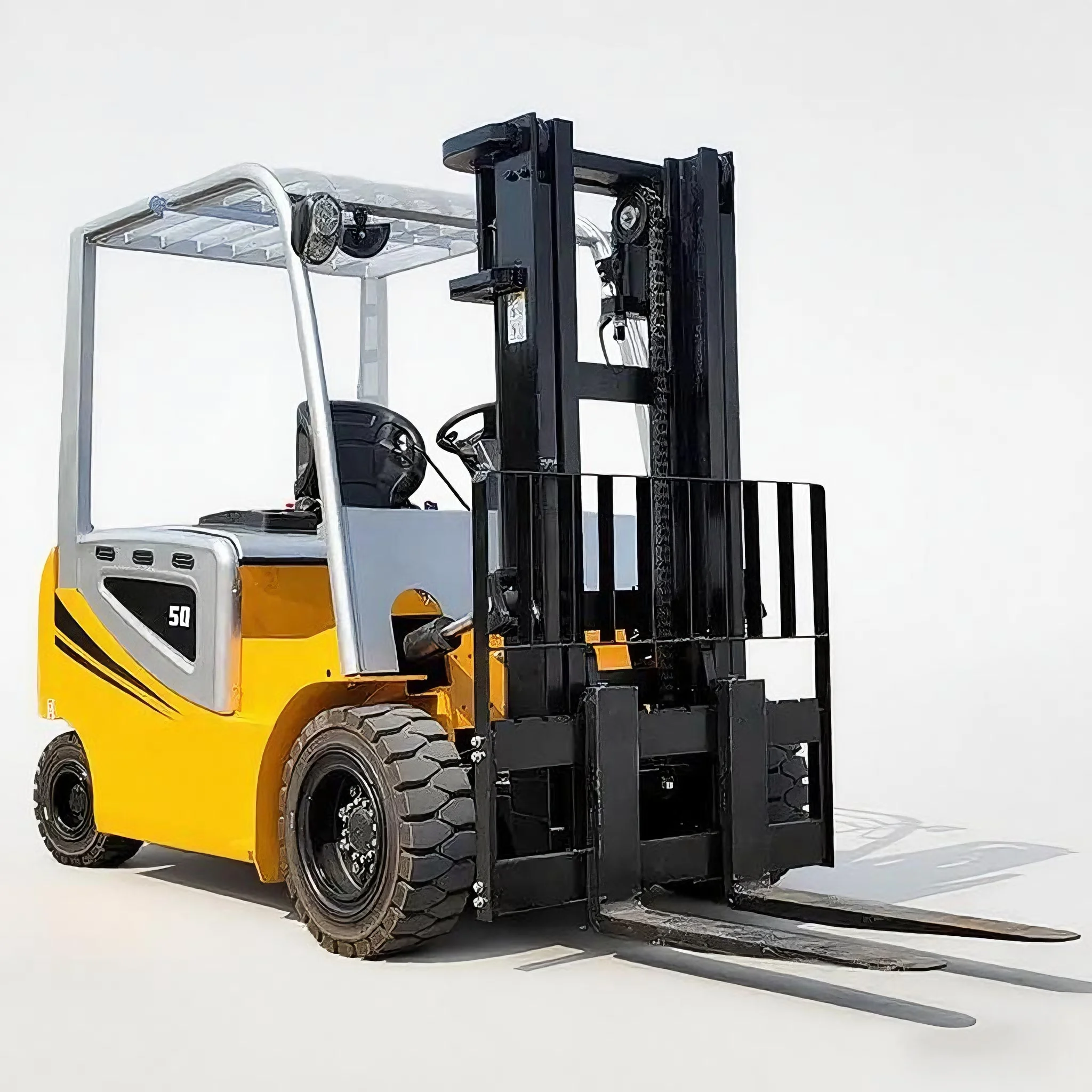 رافعات شوكية كهربائية 5t، 6t، 8t مع بطاريات ليثيوم ومشابك متعددة الوظائف للمستودعات