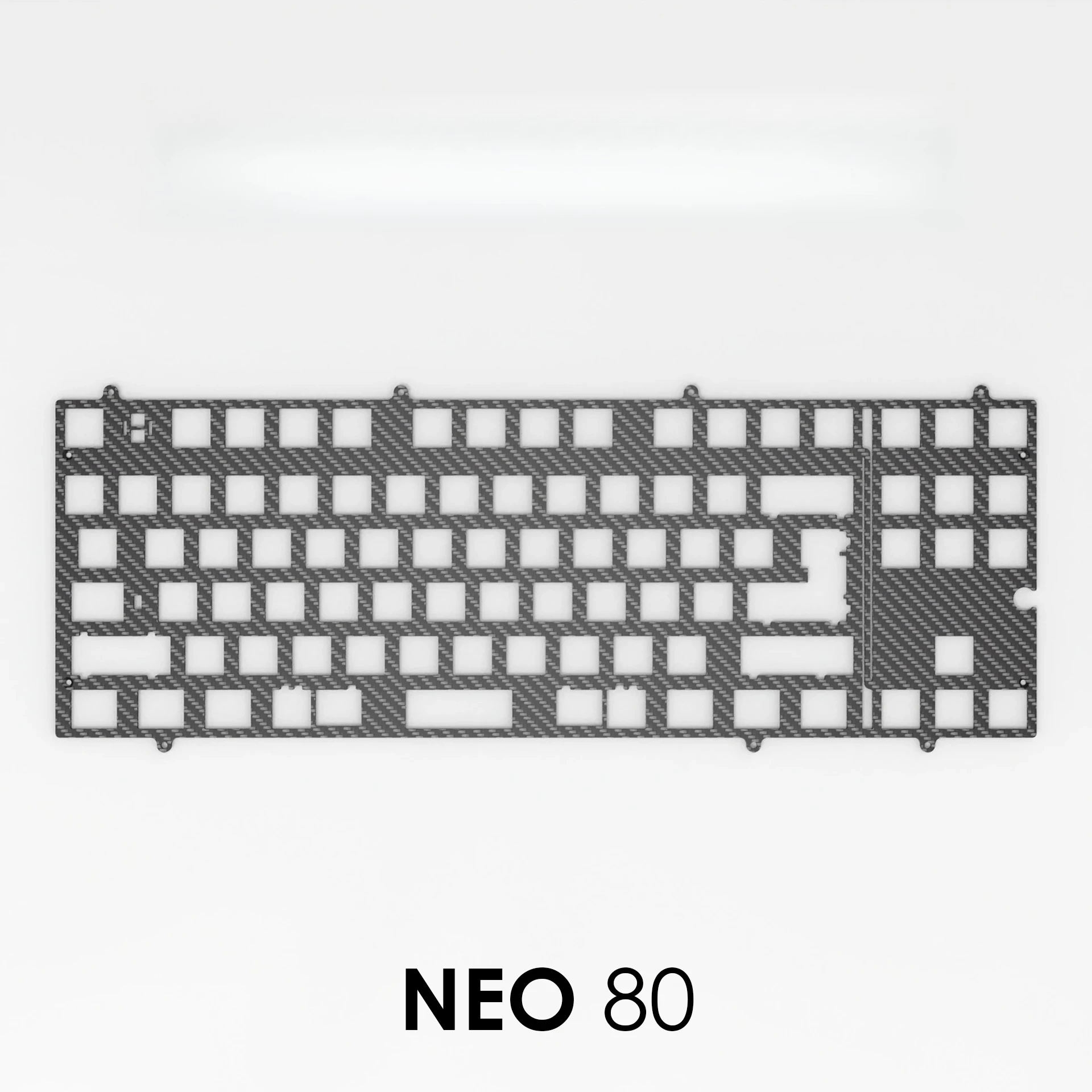 Neo 80 keyboard plate PC PP POM FR4 Aluminum CF (for plate stabs and pcb screw in stabilizer)