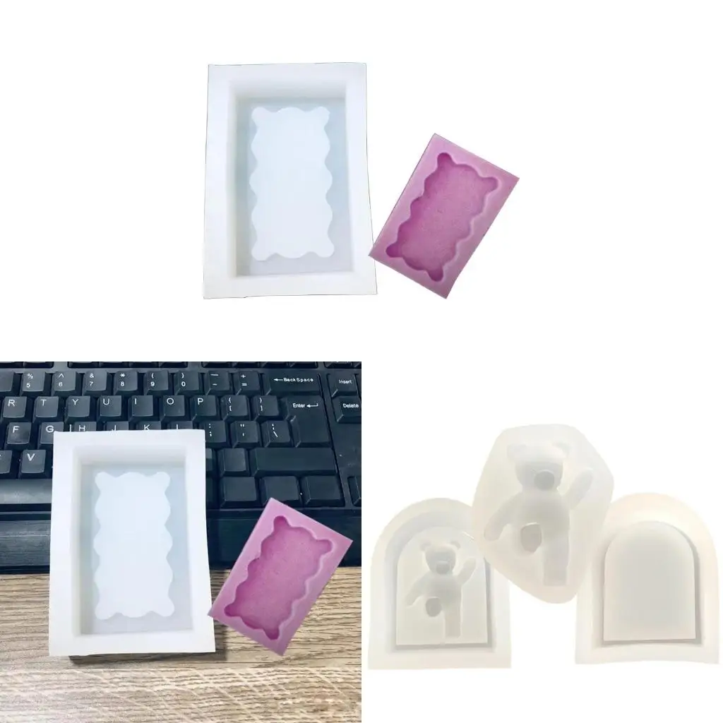 

3D Bear Door Frame Silicone Mold Gypsum Epoxy Resin Mould