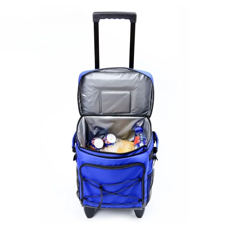 trolley with insulated bag for camping and outdoor travel and box shopping  with wheels cart