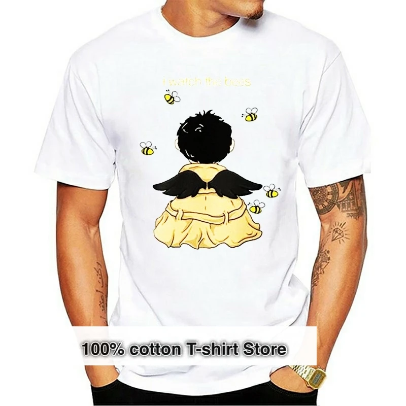 I Watch The Bees Castiel Supernatural White T-Shirt For Dean Winchester Fans New Funny Tee Shirt