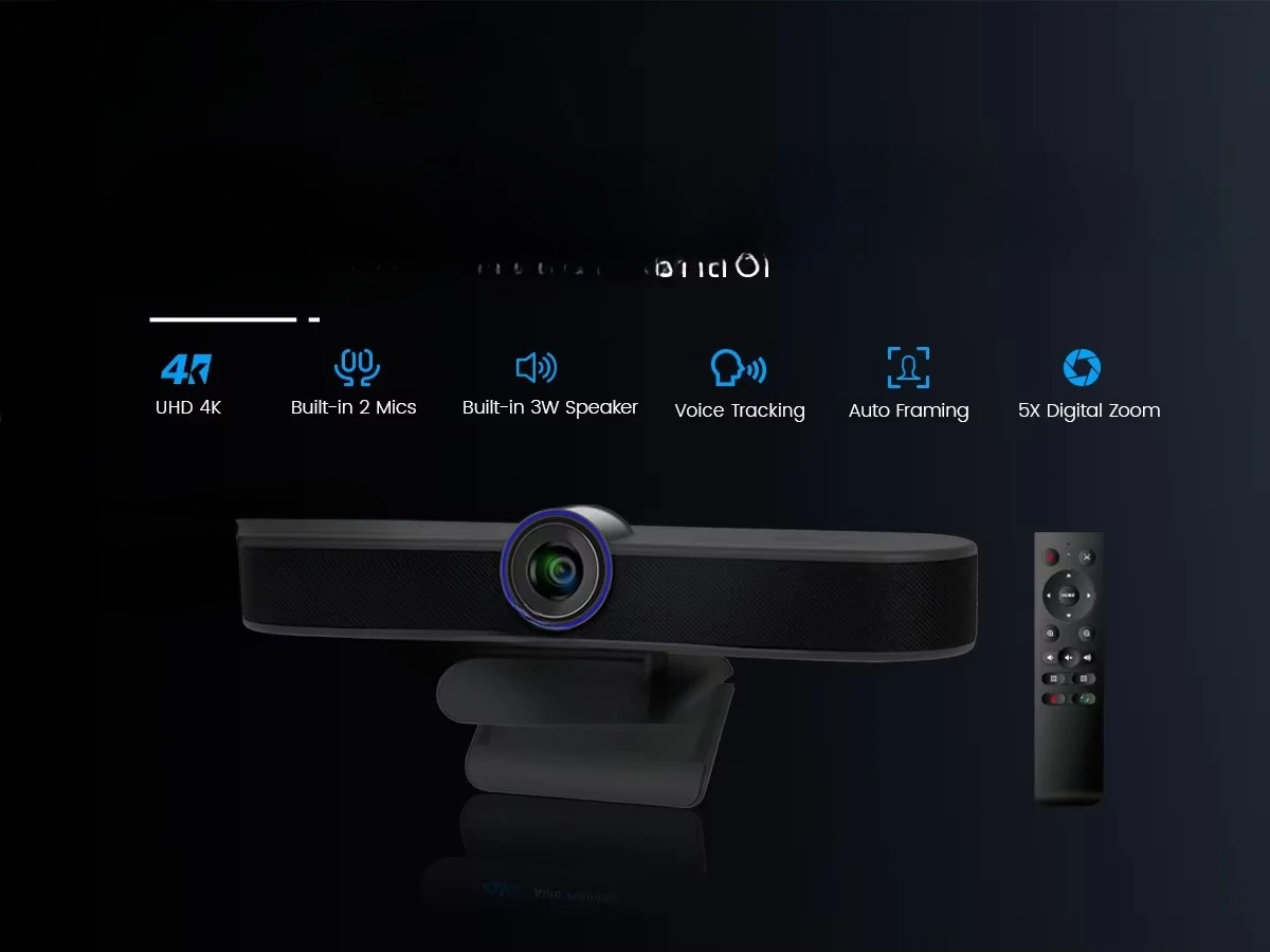 Conference webcam 4K VA300C 8.29mp 5X 4 microphone artificial intelligence function 3 in 1 PTZ webcam