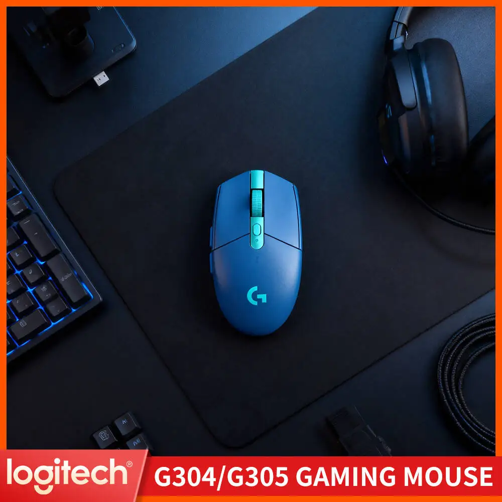 Logitech G305 Gaming Mouse with LIGHTSPEED, 1ms Lag-Free, 12000 DPI HERO, 6 Buttons, 250h Battery, 99g, PC Mac
