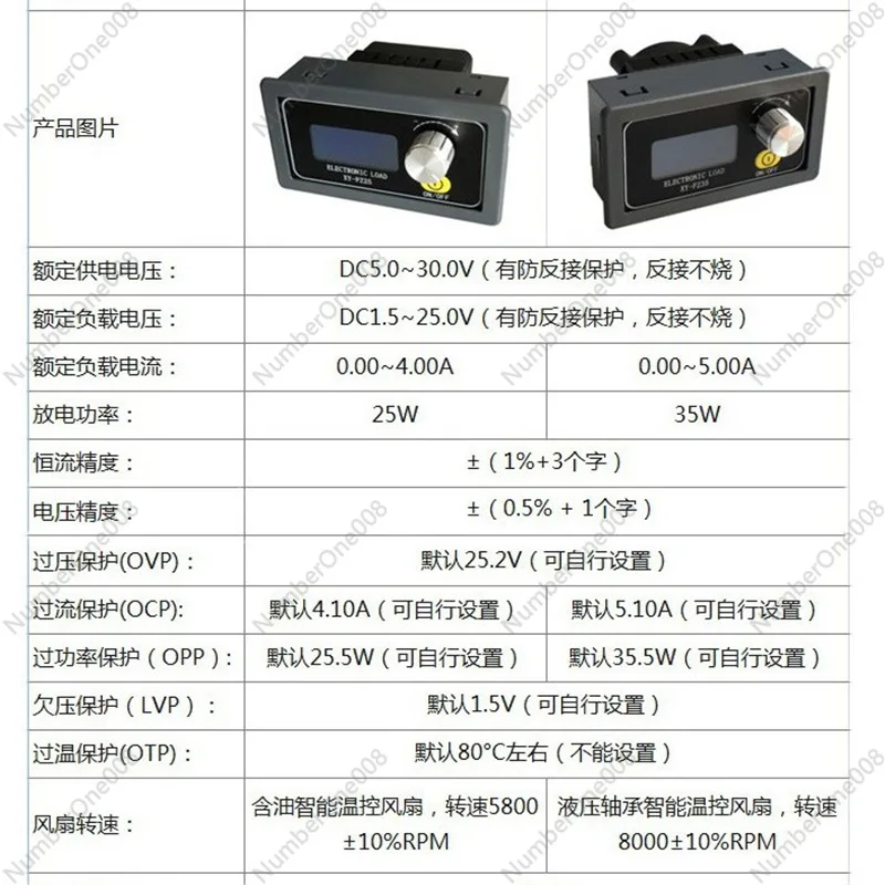 FZ25/FZ35 Constant Current Electronic Load, Power Aging Adjustable Load Module Battery Discharge Capacity Tester - view 5