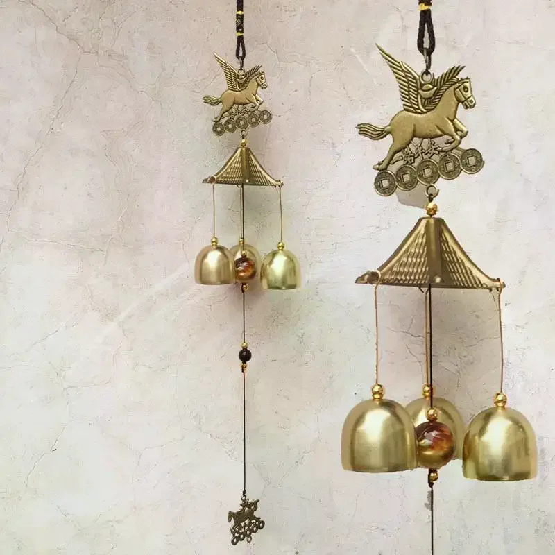 Retro Horse Metal Wind Chimes Garden Yard Bells Windchimes Outdoor Room Hanging Decoration Home Decoration Craft