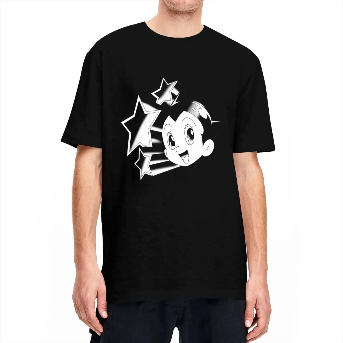 

Astro Boy Manga T Shirt Men Classic Cotton T-Shirts Beach Round Neck Hipster Tees Loose Oversized Clothing