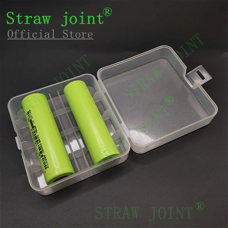 Multi-size Plastic Frosted White Battery Storage Box Transparent Case Holder for 18650 21700 26650 Rechargeable Li-ion Batteries