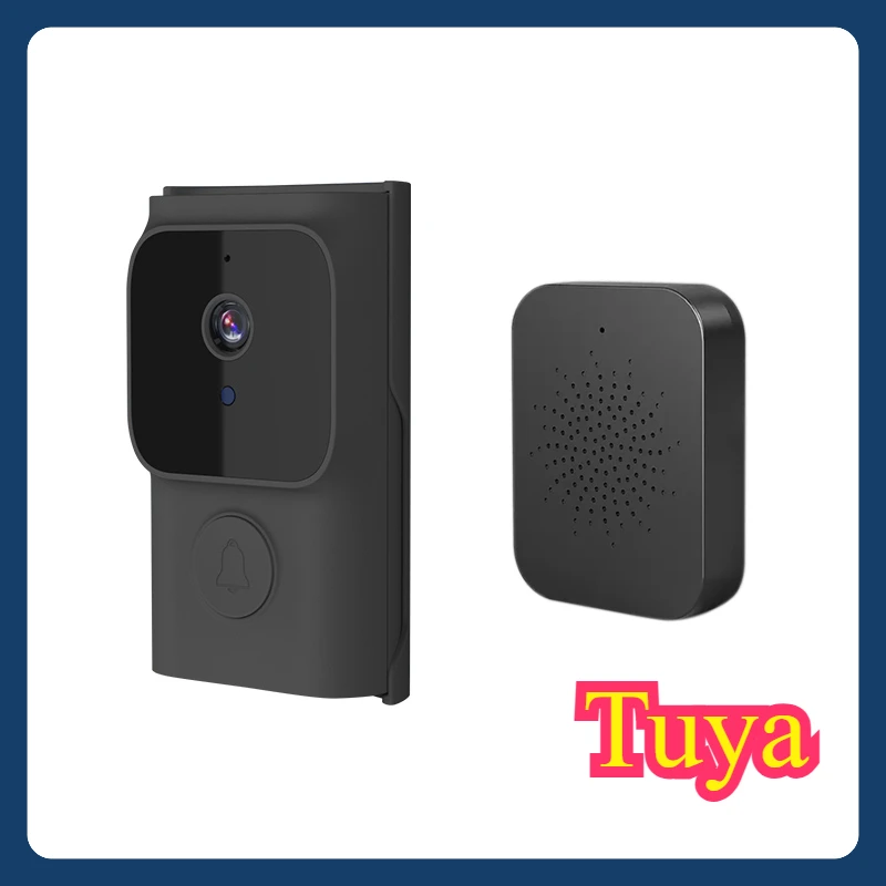 Y8 TUYA Video Doorbell IR Night Vision Two-way Voice Call Wide Angle 75°Ultra-long Distance Signal 20 Music Selections WiFi Mode