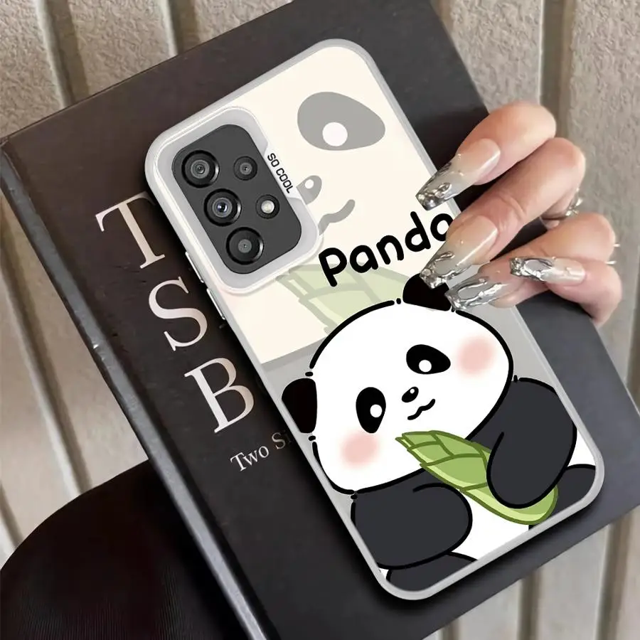 Case for Samsung Galaxy A13 A14 A35 A15 A16 A34 A12 A17 A20s A31 A26 A21s A23 A24 A25 Phone Cover Cute Cartoon Panda 