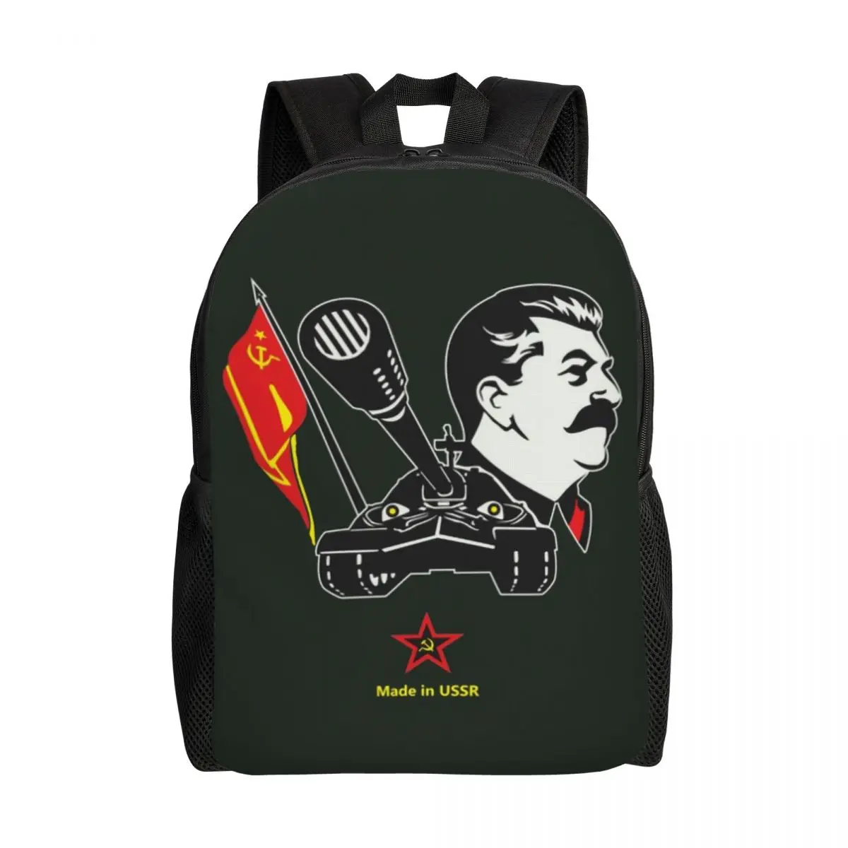 

Советские рюкзаки Heavy Tank And Joseph Stalin CCCP, Россия, коммунистический колледж, школьные дорожные сумки, сумка для книг, подходит для 15-дюймового ноутбука