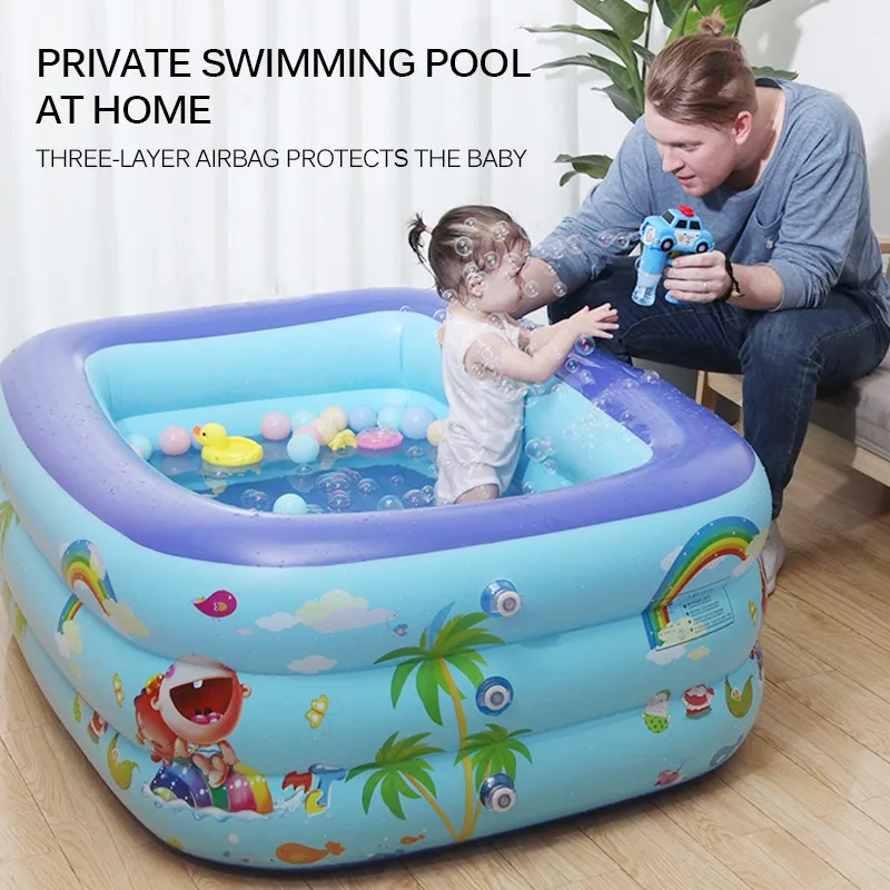 Mini Baby Inflatable Swimming Pool Family Kids Toys Children's Rectangle Fold Pool Summer Water Game Adult Indoor Outdoor Toys