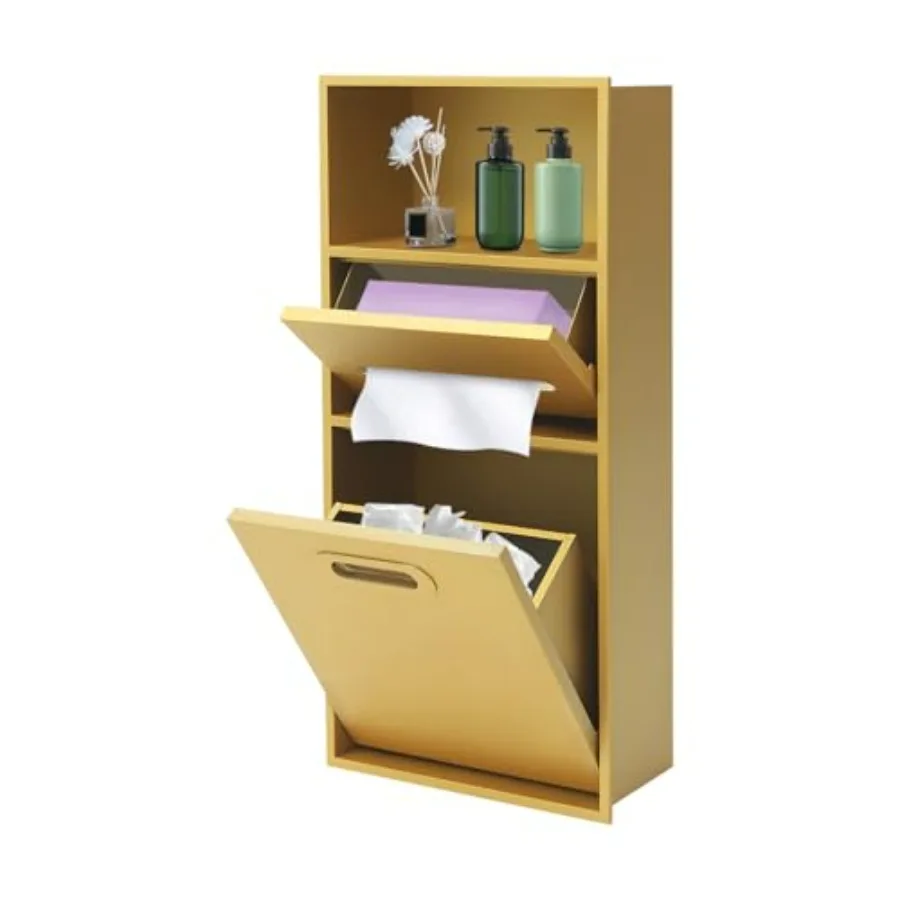 

Встраиваемая ниша для душа из нержавеющей стали, 3-уровневый настенный шкаф для хранения в ванной комнате - органайзер из стали 304, устойчивый к ржавчине, экономящий пространство