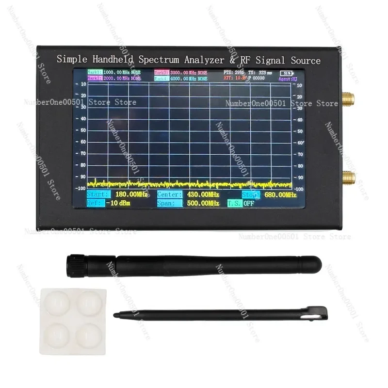 Handheld Spectrum Meter with Tracking Source & Signal Source 4.3 Inch Industrial Touch Screen 6G Handheld Spectrum Meter