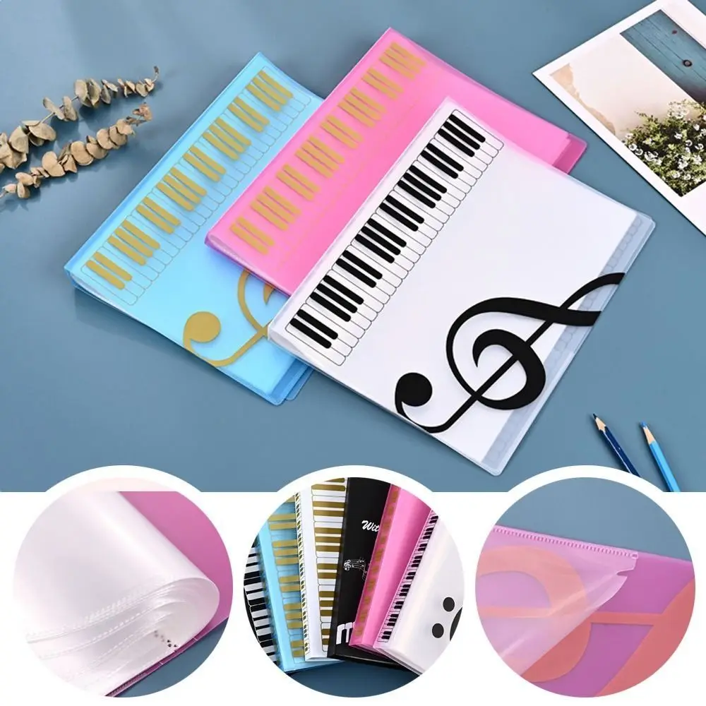 

PP Guitar Sheet Music Book Folder High Quality 40 Pages A4 Music Score Folder Storage Organizer Piano Paper Sheets Folder