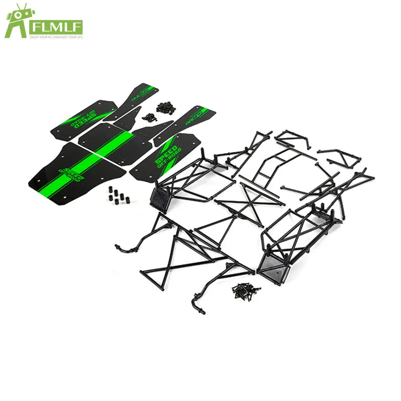 Plastic Roll Cage with Car Shell Body Assembled Set Fit for 1/5 Losi 5ive T ROFUN ROVAN LT KingmotorX2 Rc Car Toys Games Parts