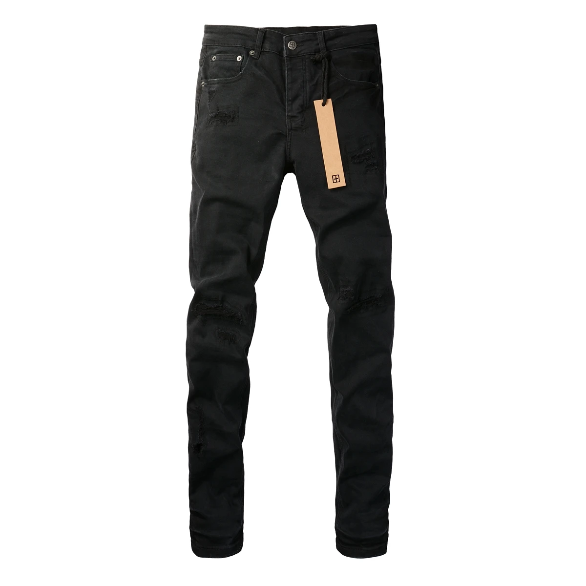 KSUBI Hoge kwaliteit jeans heren retro mode patch contrasterende kleur heren winter high-end gevoel Stijlvolle en slanke broek